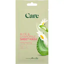 Albert Heijn Care Aloe chamomile sheet mask aanbieding