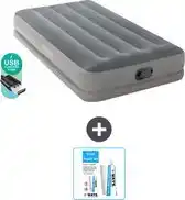 Bol.com Intex Luchtbed - 1-Persoons - 99 x 191 x 30 cm - Grijs - Inclusief pomp - Reparatieset aanbieding