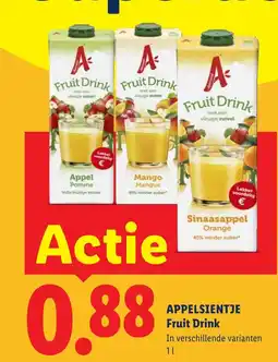 Lidl Appelsientje fruit drink aanbieding