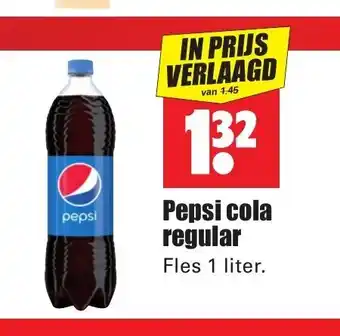 Dirk Pepsi cola regular fles 1 liter aanbieding