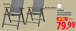 Lidl Livarno set van 2 verstelbare tuinstoelen houston aanbieding