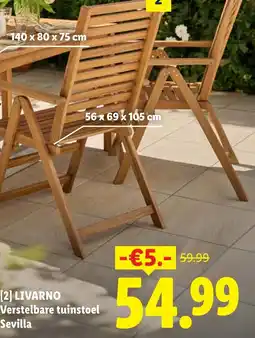 Lidl Verstelbare tuinstoel Sevilla aanbieding