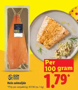 Lidl Hele zalmzijde aanbieding