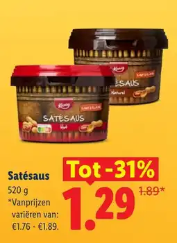 Lidl Satésaus aanbieding