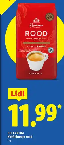 Lidl Bellarom koffiebonen rood aanbieding