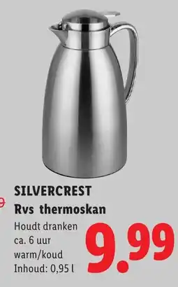 Lidl Silvercrest rvs thermoskan aanbieding