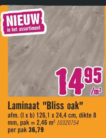 Hornbach Laminaat "bliss oak" aanbieding