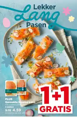 PLUS PLUS Gerookte Noorse zalm aanbieding