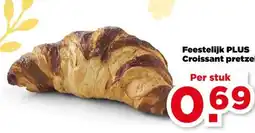 PLUS Feestelijk PLUS Croissant pretzel aanbieding
