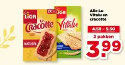 PLUS Alle Lu Vitalu en cracotte aanbieding