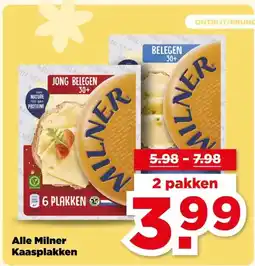 PLUS Alle Milner Kaasplakken aanbieding