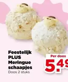 PLUS Feestelijk PLUS Meringue schaapjes aanbieding