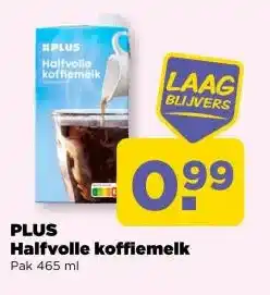 PLUS PLUS Halfvolle koffiemelk aanbieding