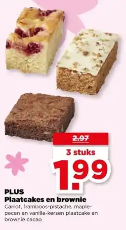 PLUS PLUS Plaatcakes en brownie aanbieding