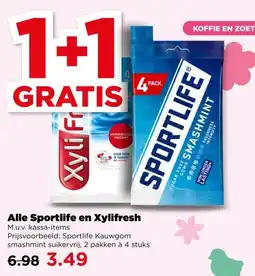 PLUS Alle Sportlife en Xylifresh aanbieding