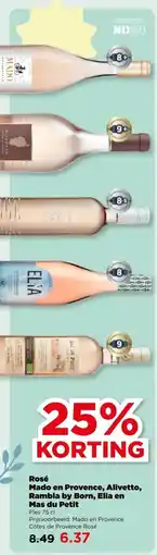 PLUS Rosé Mado en Provence, Alivetto, Rambla by Born, Elia en Mas du Petit aanbieding