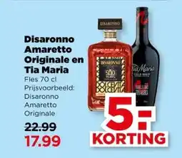 PLUS Disaronno Amaretto Originale en Tia Maria aanbieding