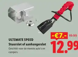 Lidl Ultimate speed stuurslot of aanhangerslot aanbieding