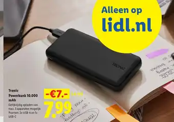 Lidl Tronic Powerbank 10.000 mAH aanbieding