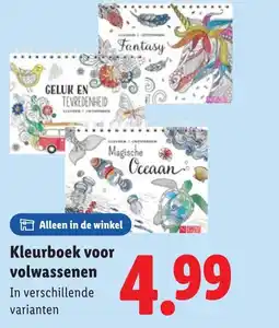 Lidl Kleurboek voor volwassenen aanbieding