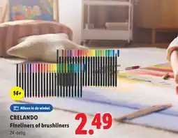 Lidl CRELANDO Fineliners of brushliners aanbieding