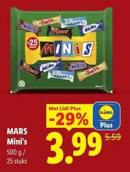 Lidl Mars minis aanbieding
