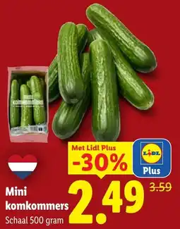 Lidl Mini komkommers aanbieding