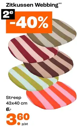 Kwantum Zitkussen Webbing aanbieding