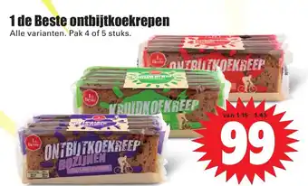 Dirk 1 de Beste ontbijtkoekrepen alle varianten. pak 4 of 5 stuks aanbieding