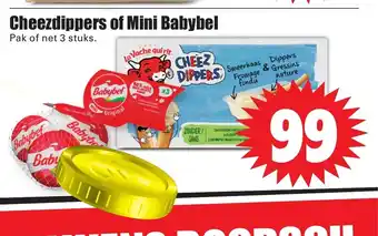 Dirk Cheezdippers of Mini Babybel pak net 3 stuks aanbieding