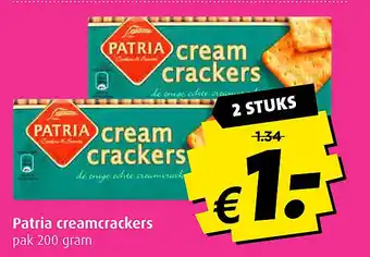 Boni Patria creamcrackers 200 gram aanbieding