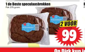 Dirk 1 de Beste speculaasbrokken pak 375 gram aanbieding