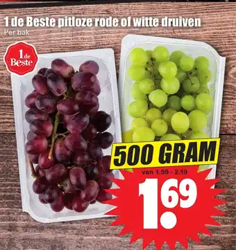 Dirk 1 de Beste pitloze rode of witte druiven 500 gram aanbieding