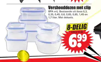 Dirk Vershouddozen met clip 8-delig aanbieding