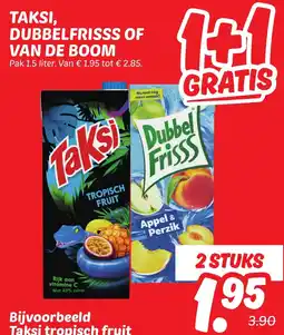 Dekamarkt Taksi, dubbelfrisss of van de boom aanbieding