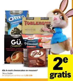 Albert Heijn Alle A-merk cheesecakes en mousses aanbieding