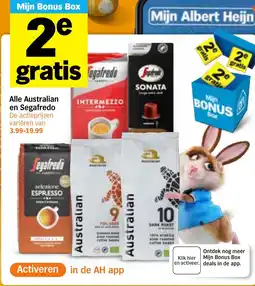 Albert Heijn Alle australian en segafredo aanbieding