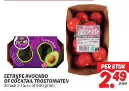 Dekamarkt Eetrijpe avocado of cocktail trostomaten aanbieding