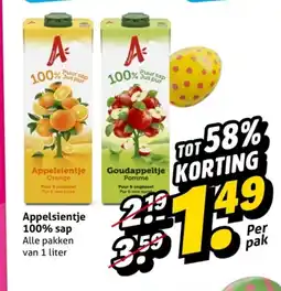 Hoogvliet Appelsientje 100% sap aanbieding
