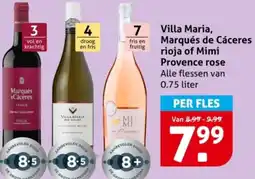 Hoogvliet Villa Maria, Marqués de Cáceres rioja of Mimi Provence rose aanbieding