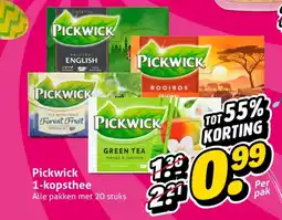Hoogvliet Pickwick 1 kopsthee aanbieding