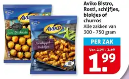 Hoogvliet Aviko Bistro, Rosti, schijfjes, blokjes of churros aanbieding