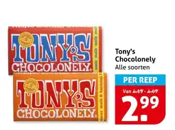 Hoogvliet Tony's Chocolonely aanbieding