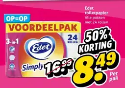 Hoogvliet Edet toiletpapier aanbieding