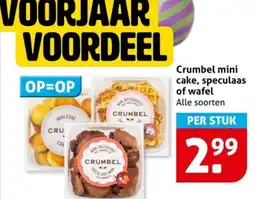 Hoogvliet Crumbel mini cake speculaas of wafel aanbieding