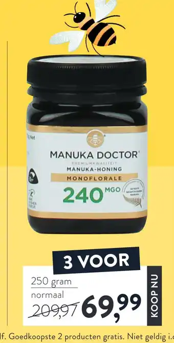 Holland & Barrett Manuka doctor premiumkwaliteit manuka-honing 250 gram aanbieding