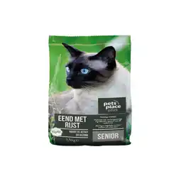 Pets Place Pets Place Plus Kat Seniors - Kattenvoer - Eend Rijst 1.5 kg aanbieding