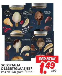 Dekamarkt Solo italia dessertglaasjes aanbieding