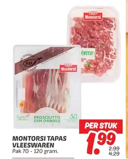 Dekamarkt Montorsi tapas vleeswaren aanbieding