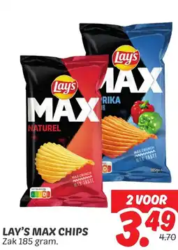 Dekamarkt Lay's max chips aanbieding